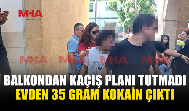 POLİS BASKININDA BALKONDAN KAÇMAYA ÇALIŞTI