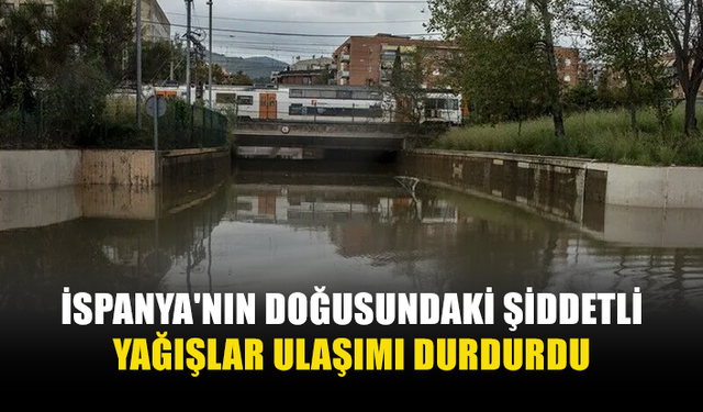 İSPANYA'DA ŞİDDETLİ YAĞIŞ ULAŞIMI FELÇ ETTİ