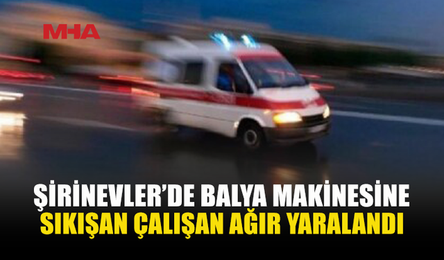ÇALIŞTIĞI AĞILDA BALYA MAKİNESİNE SIKIŞTI, AĞIR YARALANDI
