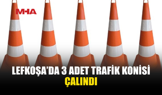 TRAFİK KONİLERİNİ ÇALDI, HAKKINDA YASAL İŞLEM BAŞLATILDI