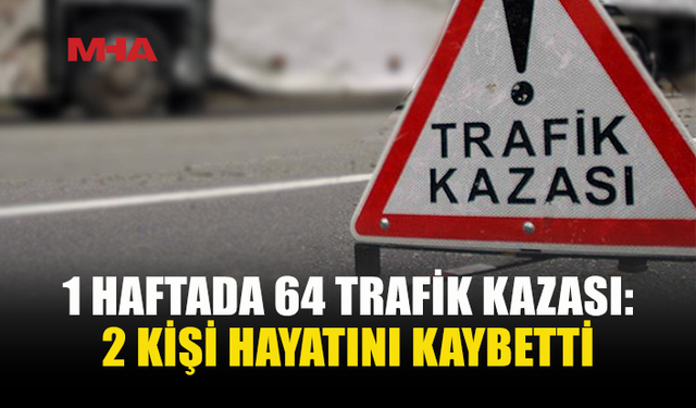 KKTC’DE 1 HAFTADA 64 TRAFİK KAZASI MEYDANA GELDİ