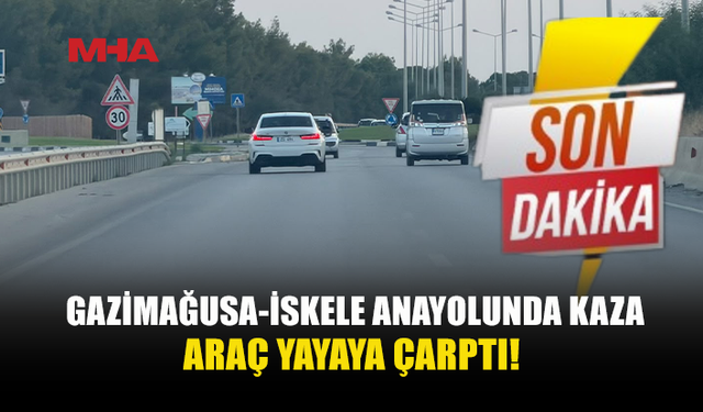 GAZİMAĞUSA-İSKELE ANAYOLUNDA KAZA