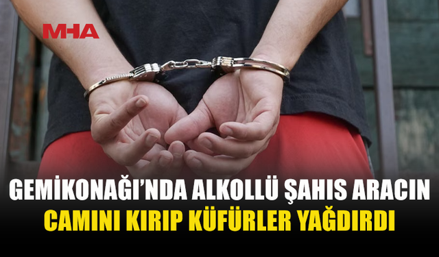 134 MİLİGRAM ALKOLLÜ HALDE ARACIN ÖN CAMINI KIRDI