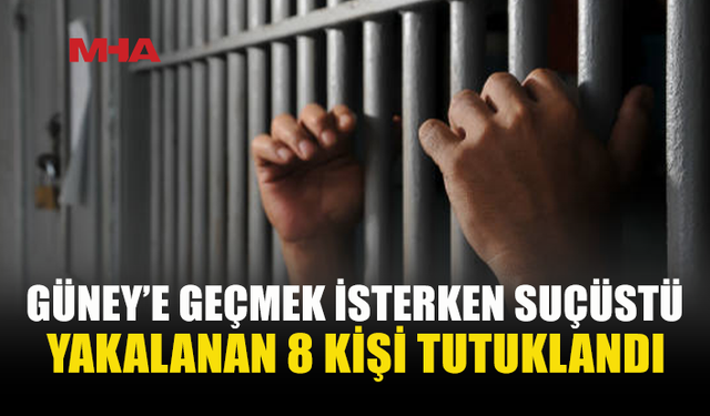 YASA DIŞI YOLLARDAN GÜNEYE GEÇMEYE ÇALIŞAN 8 KİŞİ TUTUKLANDI