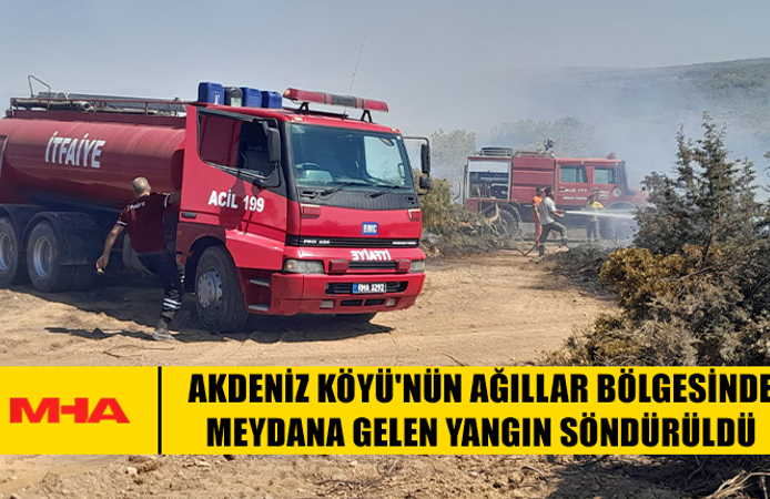 AKDENİZ KÖYÜ'NDE MEYDANA GELEN YANGIN SÖNDÜRÜLDÜ