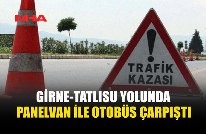 GİRNE-TATLISU YOLUNDA TRAFİK KAZASI: 3 YARALI