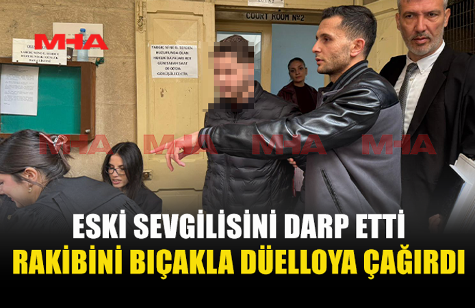 ESKİ SEVGİLİSİNİ DÖVDÜ, YANINDAKİ ERKEĞE BIÇAK ÇEKTİ