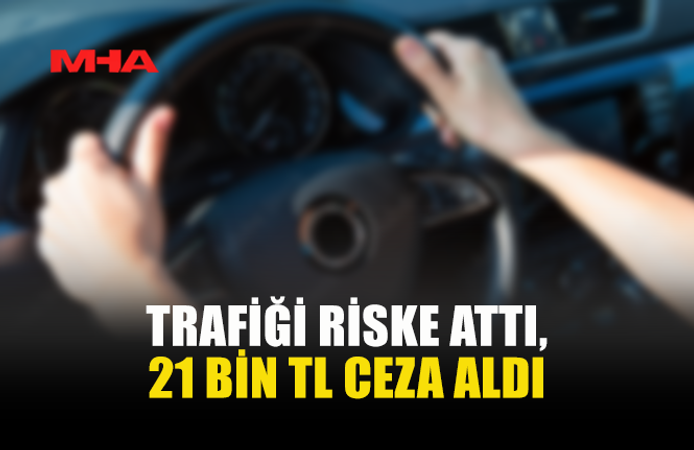 ERCAN-İSKELE ANAYOLU’NDA TEHLİKELİ SÜRÜŞE 21 BİN TL CEZA