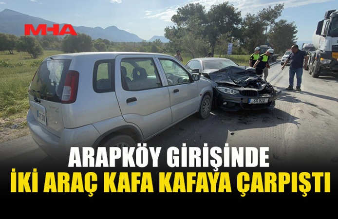 ARAPKÖY GİRİŞİNDE TRAFİK KAZASI