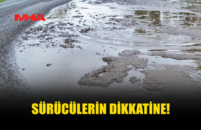 İSKELE-KARPAZ YOLUNDA YAĞIŞ NEDENİYLE SU BİRİKİNTİLERİ OLUŞTU