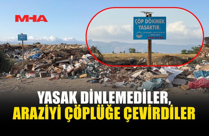 ATLILAR-YILDIRIM ARASINDAKİ ARAZİ ÇÖPLÜĞE DÖNDÜ