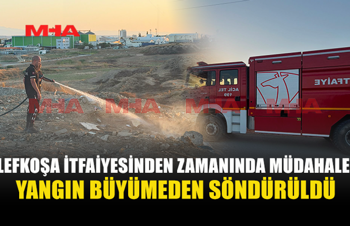 SANAYİ BÖLGESİ YAKININDAKİ YANGIN KISA SÜREDE SÖNDÜRÜLDÜ