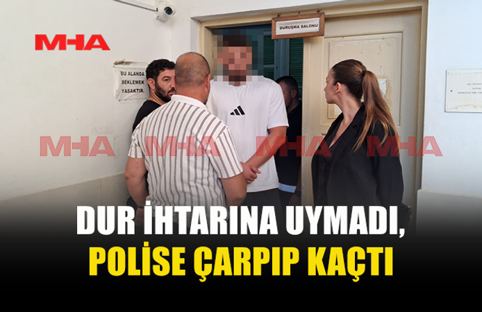 POLİSE ÇARPIP KAÇTI, YAKALANDI!