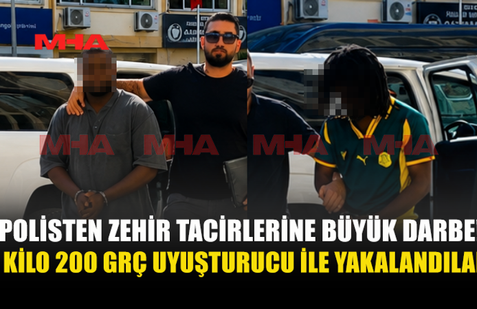 POLİSTEN ZEHİR TACİRLERİNE DARBE! 1 KİLO 200 GRAM HİNTKENEVİRİ İLE YAKALANDILAR