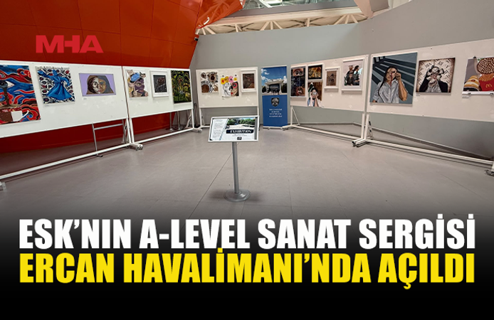 ESK ÖĞRENCİLERİNİN SANAT ESERLERİ ERCAN’DA SERGİLENİYOR