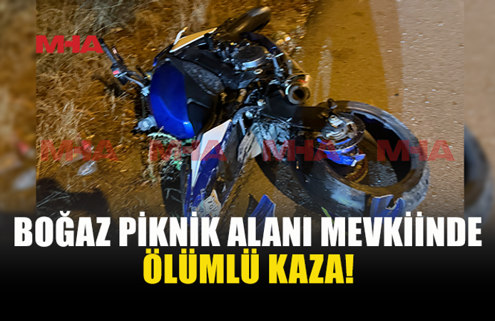 BOĞAZ PİKNİK ALANI MEVKİİNDE ÖLÜMLÜ TRAFİK KAZASI!