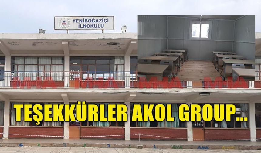 YENİBOĞAZİÇİ İLKOKULU'NDA PREFABRİK SINIFLAR EĞİTİME AÇILDI
