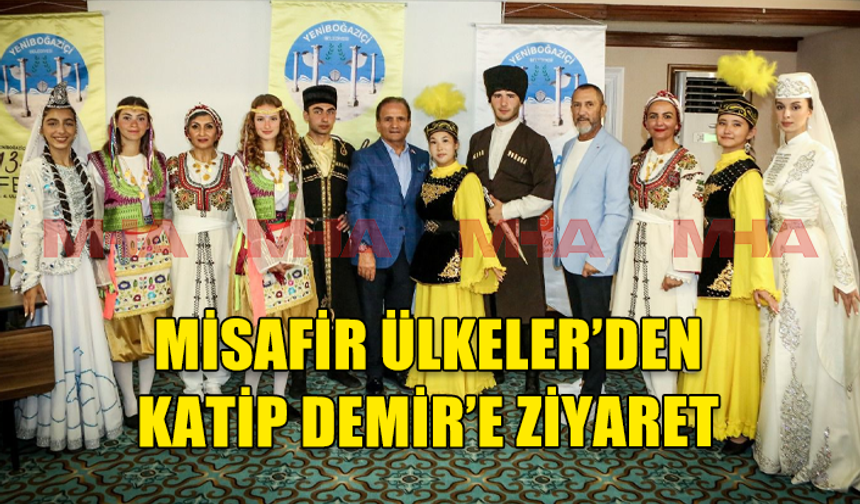 MİSAFİR ÜLKELER YENİBOĞAZİÇİ BELEDİYE BAŞKANI KATİP DEMİR'İ ZİYARET EDEREK KARŞILIKLI HEDİYE TAKDİMİNDE BULUNDU