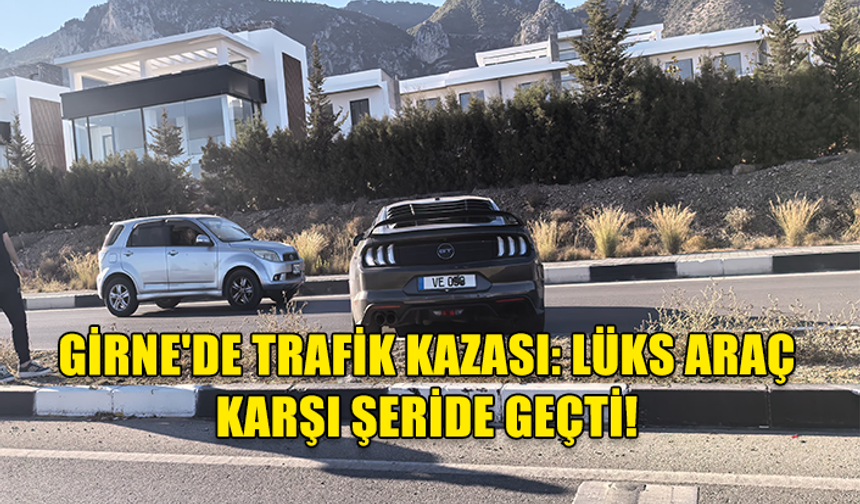 GİRNE ÇEVRE YOLUNDA 3 ARAÇLI KAZA: TRAFİK KİLİTLENDİ