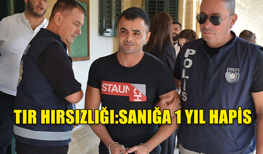 TIR HIRSIZLIĞI: SANIĞA 1 YIL HAPİS CEZASI!