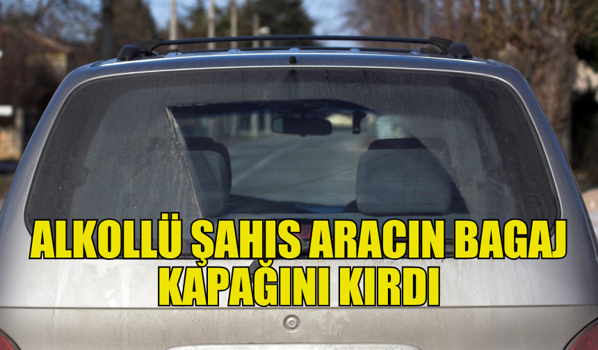 LEFKOŞA’DA SARHOŞ KİŞİ ARACA ZARAR VERDİ