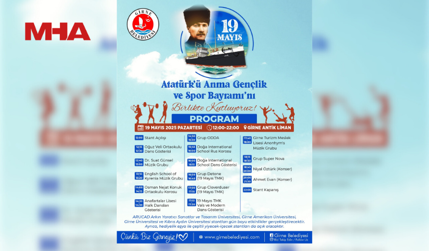 19 MAYIS GİRNE ANTİK LİMAN’DA ETKİNLİKLERLE KUTLANACAK
