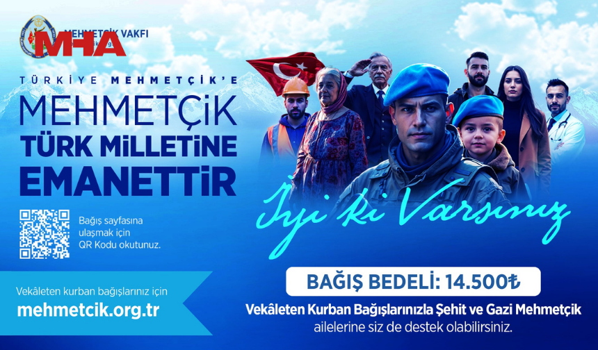TSK MEHMETÇİK VAKFI VEKALETEN KURBAN BAĞIŞI KABULÜNE BAŞLADI