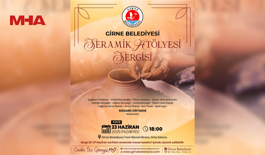 GİRNE BELEDİYESİ SERAMİK ATÖLYESİ SERGİSİ YAPILIYOR