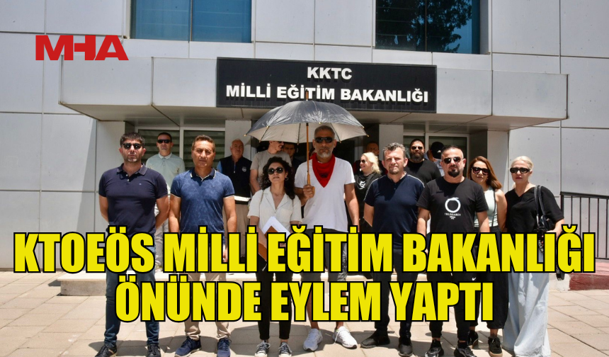 KTOEÖS MİLLİ EĞİTİM BAKANLIĞI ÖNÜNDE EYLEM GERÇEKLEŞTİRDİ
