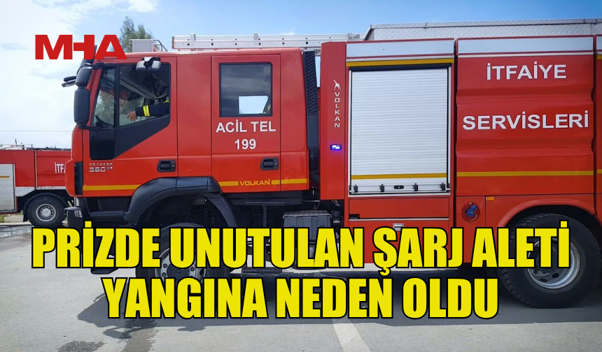 LAPTA’DA ŞARJ ALETİ YANGIN ÇIKARDI