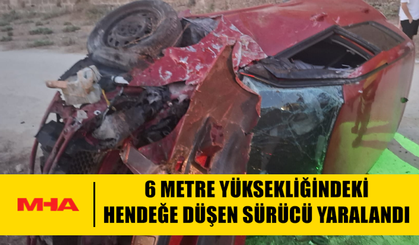 GAZİMAĞUSA'DA ARACIYLA HENDEĞE DÜŞEN SÜRÜCÜ YARALANDI