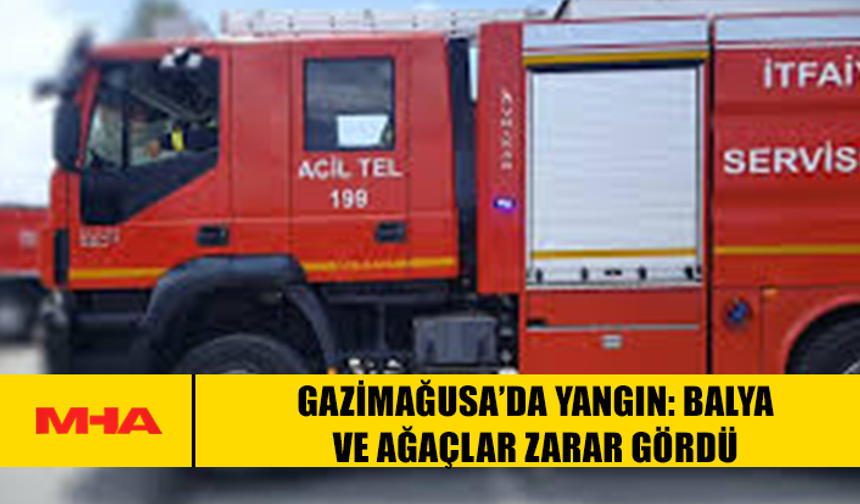 GAZİMAĞUSA’DA YANGIN: BALYA VE AĞAÇLAR ZARAR GÖRDÜ