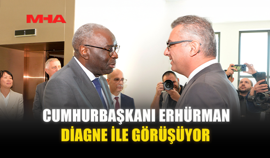 CUMHURBAŞKANI ERHÜRMAN, DİAGNE İLE GÖRÜŞÜYOR