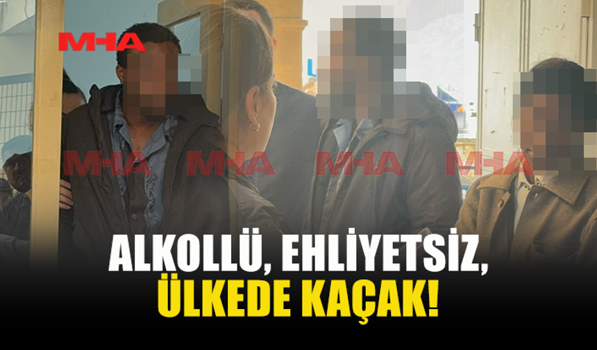 ALKOLLÜ VE EHLİYETSİZ SÜRÜCÜ KAZA YAPTI