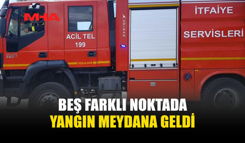 İTFAİYE MÜDÜRLÜĞÜ 20-26 NİSAN'DA 5 YANGINA MÜDAHALE ETTİ