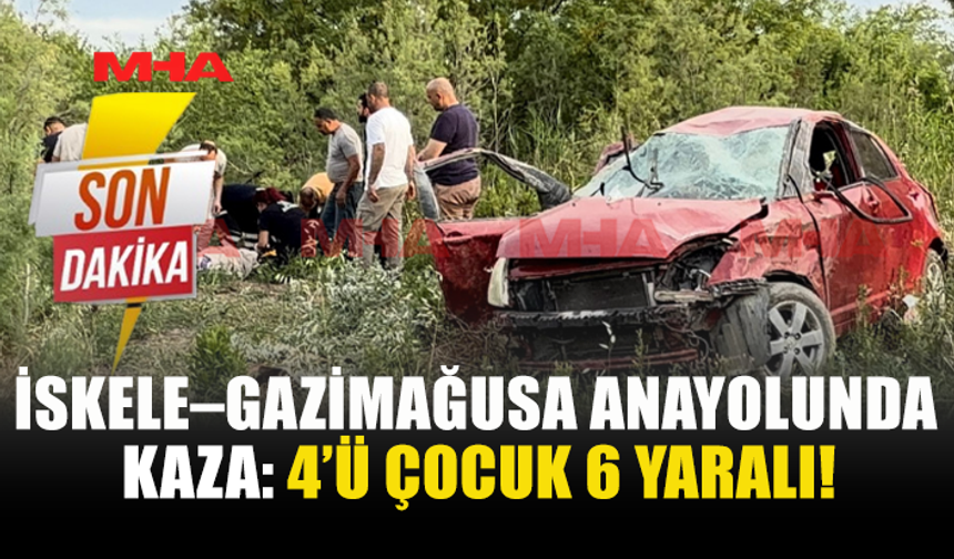 İSKELE–GAZİMAĞUSA ANAYOLUNDA KAZA!