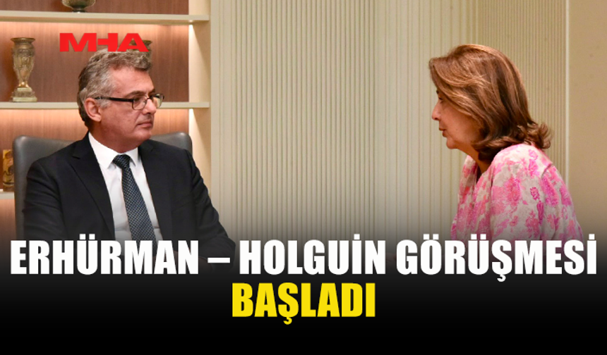 CUMHURBAŞKANI ERHÜRMAN – HOLGUİN GÖRÜŞMESİ BAŞLADI