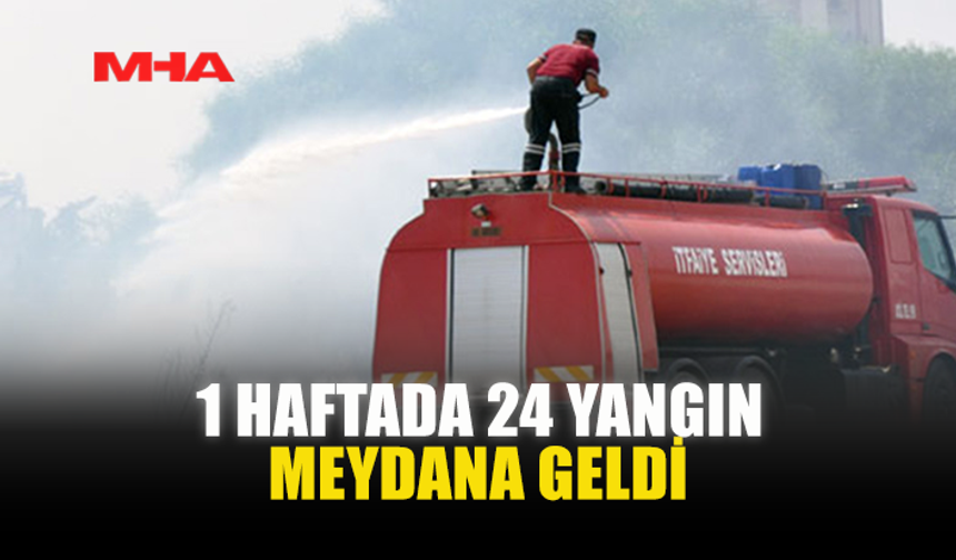 KKTC’DE BİR HAFTADA 24 YANGIN, 17 ÖZEL SERVİS OLAYI