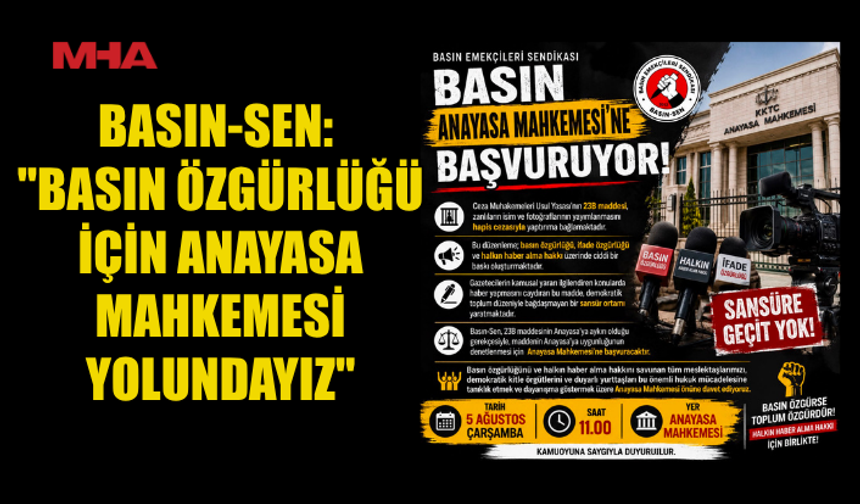 BASIN-SEN: "23B MADDESİ BASIN ÖZGÜRLÜĞÜNÜ TEHDİT EDİYOR"