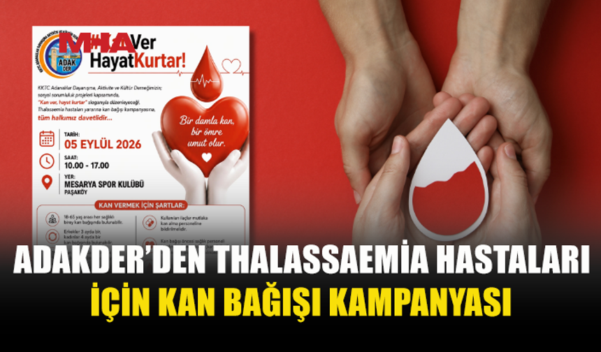 ADAKDER’DEN THALASSAEMİA HASTALARINA ANLAMLI DESTEK