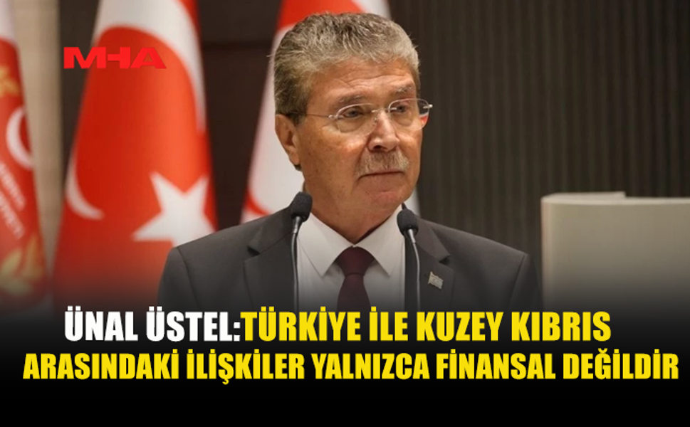 ÜNAL ÜSTEL: TÜRKİYE İLE KUZEY KIBRIS ARASINDAKİ İLİŞKİLER YALNIZCA FİNANSAL DEĞİLDİR