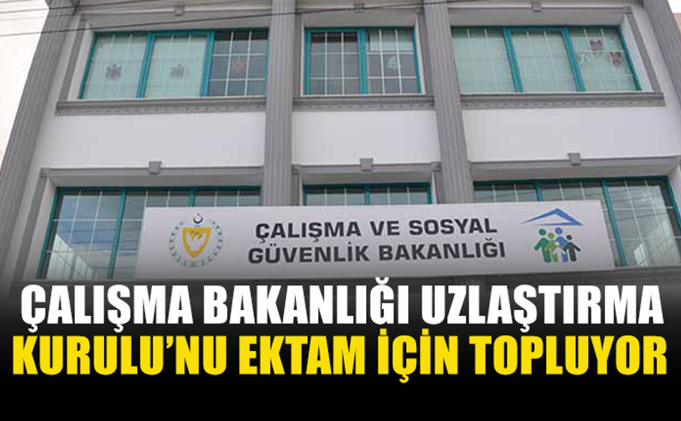 ÇALIŞMA BAKANLIĞI UZLAŞTIRMA KURULU’NU EKTAM İÇİN TOPLUYOR