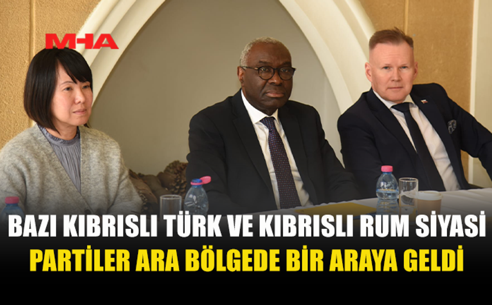 BAZI KIBRISLI TÜRK VE KIBRISLI RUM SİYASİ PARTİLER ARA BÖLGEDE BİR ARAYA GELDİ
