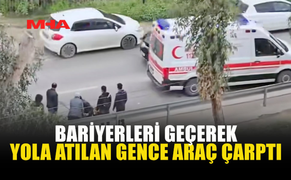 KARŞIYA GEÇMEK İSTERKEN ARAÇ ÇARPTI