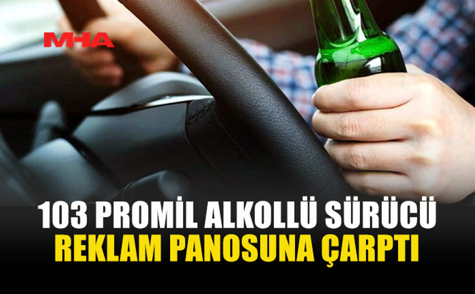 ALKOLLÜ SÜRÜCÜ GURME MARKET ÖNÜNDE KAZA YAPTI