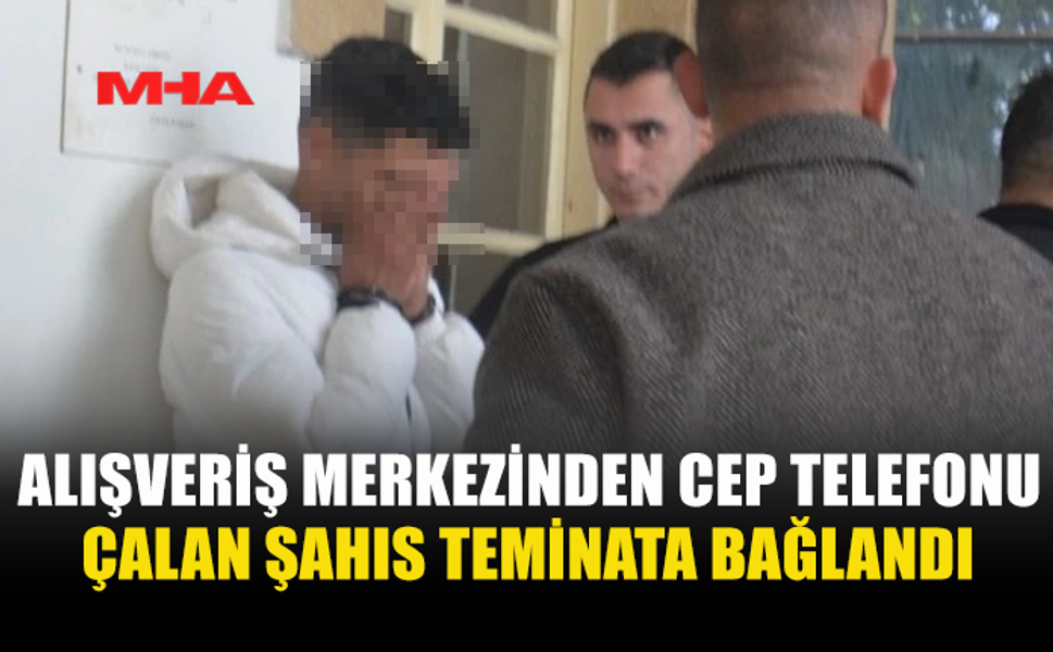 ALIŞVERİŞ MERKEZİNDEN CEP TELEFONU ÇALDI, TEMİNATA BAĞLANDI