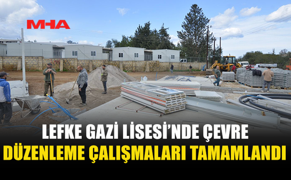 LEFKE BELEDİYESİ OKUL BAHÇESİNİ YENİLEDİ