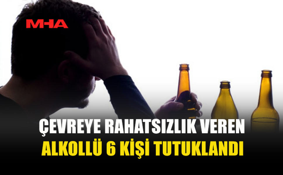 6 ALKOLLÜ ŞAHIS ÇEVREYİ RAHATSIZ ETTİ