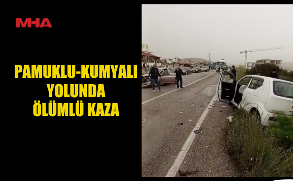 PAMUKLU-KUMYALI YOLUNDA FECİ KAZA: 1 KİŞİ HAYATINI KAYBETTİ