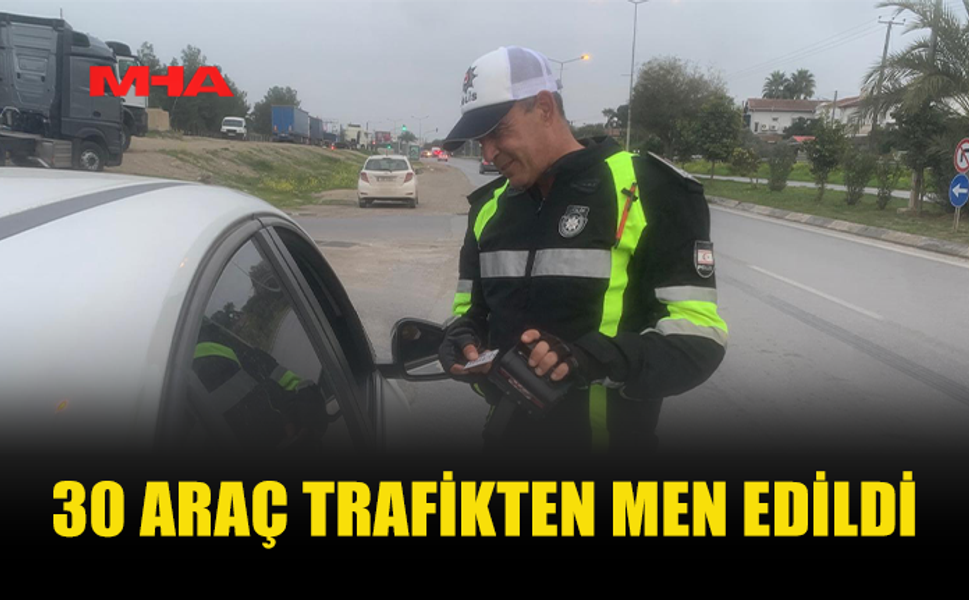TRAFİK DENETİMLERİNDE 282 SÜRÜCÜYE CEZA